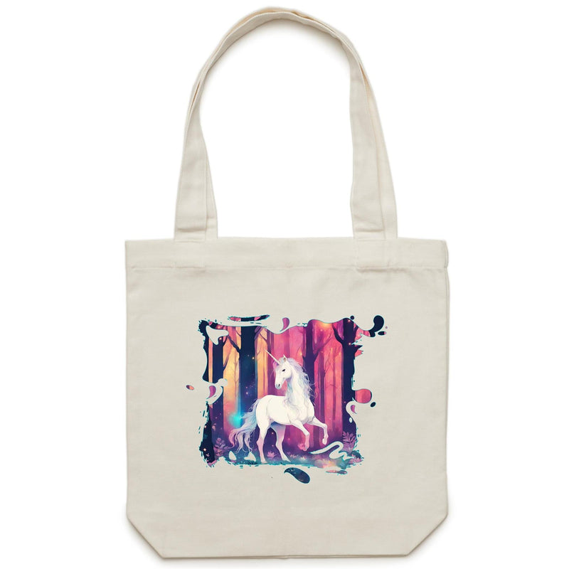 Unicorn AS Colour Carrie Canvas Tote Bag Ogo Merch