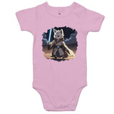 Wolf with Lightsaber AS Colour Mini Me Baby Onesie Romper