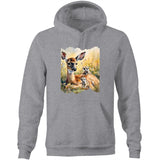 Deer and Meerkats AS Colour Stencil - Pocket Hoodie Sweatshirt