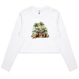 Beach Chipmunks AS Colour - Women's Long Sleeve Crop Tee