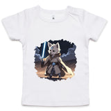 Wolf with Lightsaber AS Colour - Infant Wee Tee