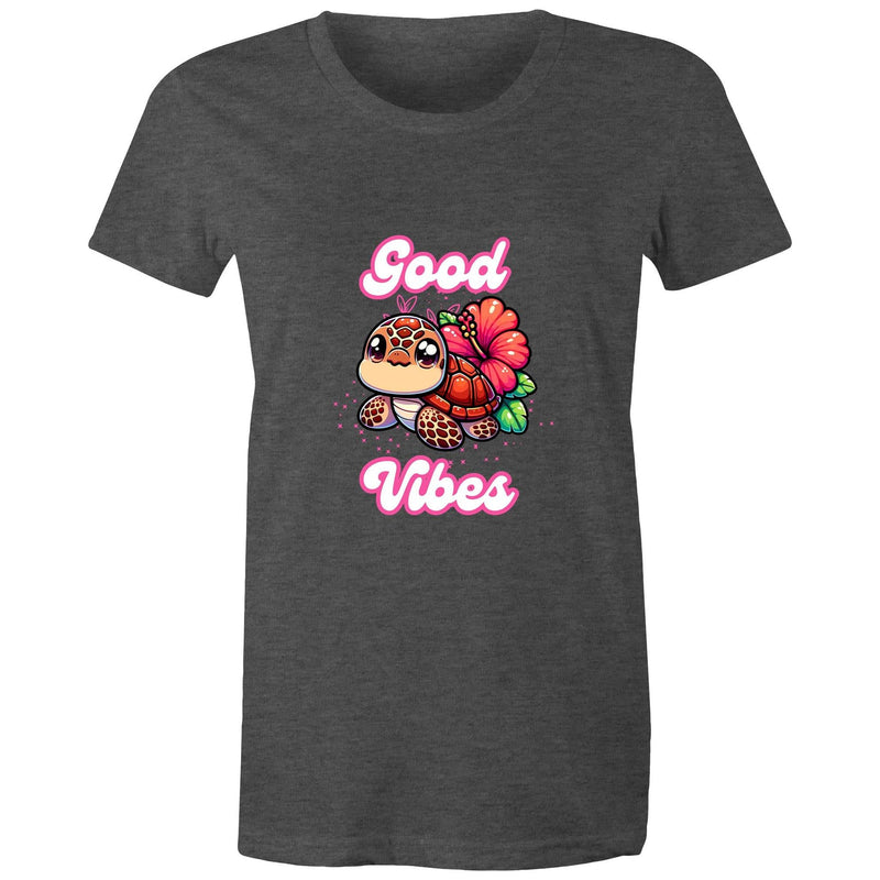 Good Vibes Turtle AS Colour - Women's Maple Tee Ogo Merch