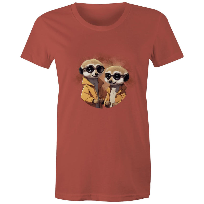 Meerkats in Jackets AS Colour - Women's Maple Tee Ogo Merch