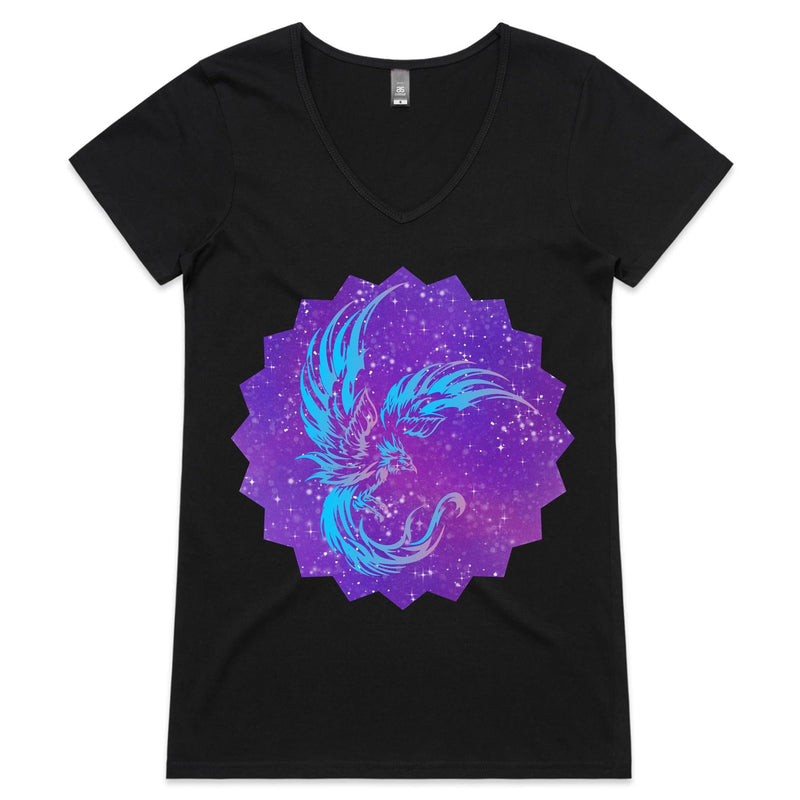 Blue Phoenix Womens VNeck TShirt Ogo Merch