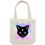 Psychic Cat AS Colour Carrie Canvas Tote Bag