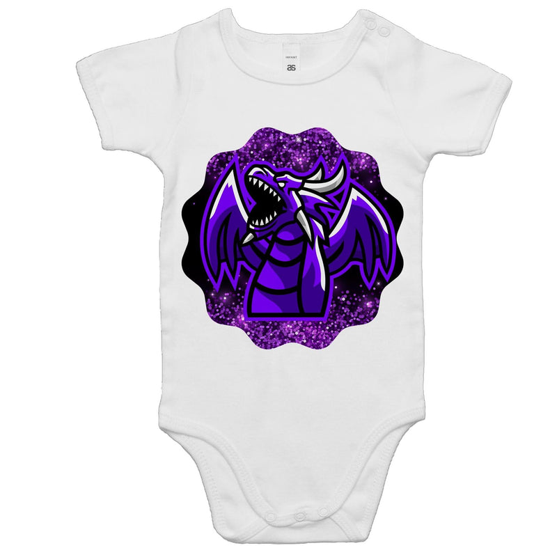 Shining Purple Dragon AS Colour Mini Me Baby Onesie Romper Ogo Merch