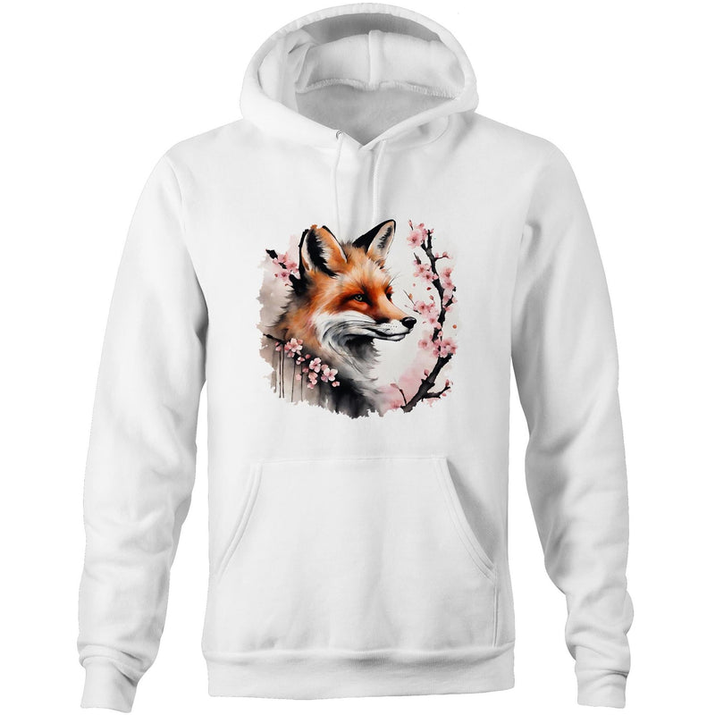 Fox and Tree AS Colour Stencil - Pocket Hoodie Sweatshirt Ogo Merch