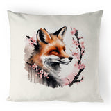 Fox and Tree 100% Linen Cushion Cover