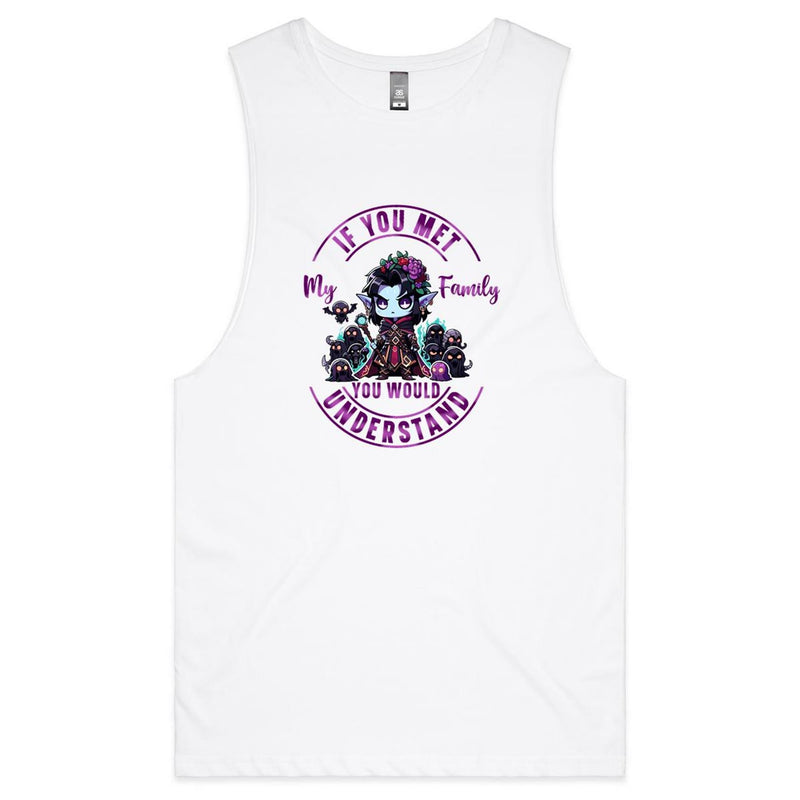 Meet my Family Angry Girl AS Colour Barnard - Mens Tank Top Tee Ogo Merch