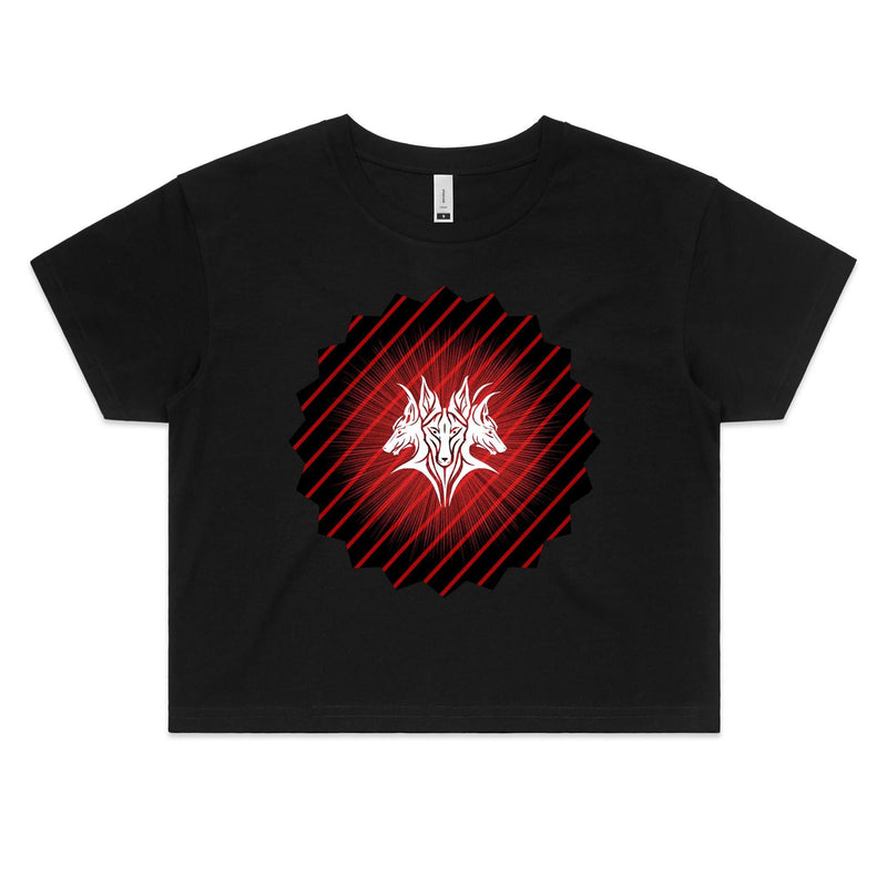 Glowing Cerberus AS Colour Women's Crop Tee Ogo Merch