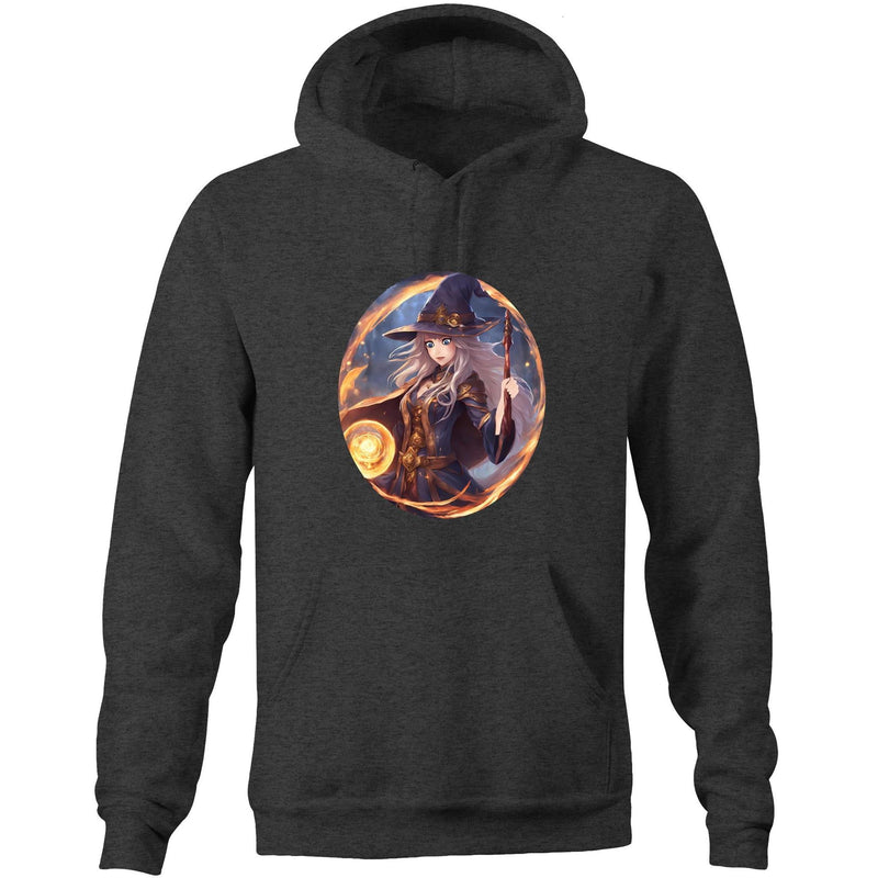 Flame Witch AS Colour Stencil - Pocket Hoodie Sweatshirt Ogo Merch