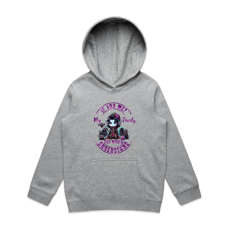 Meet my Family Angry Girl AS Colour - Youth Supply Hood Ogo Merch