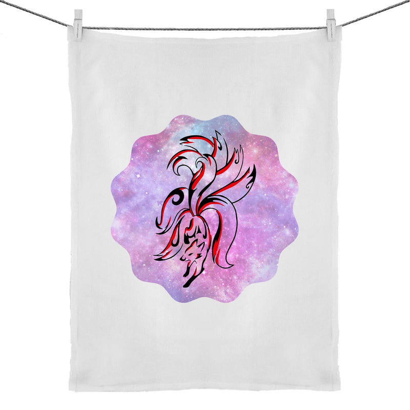 Nine Tailed Fox 50% Linen 50% Cotton Tea Towel Ogo Merch