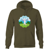 Colourful Pegasus AS Colour Stencil - Pocket Hoodie Sweatshirt