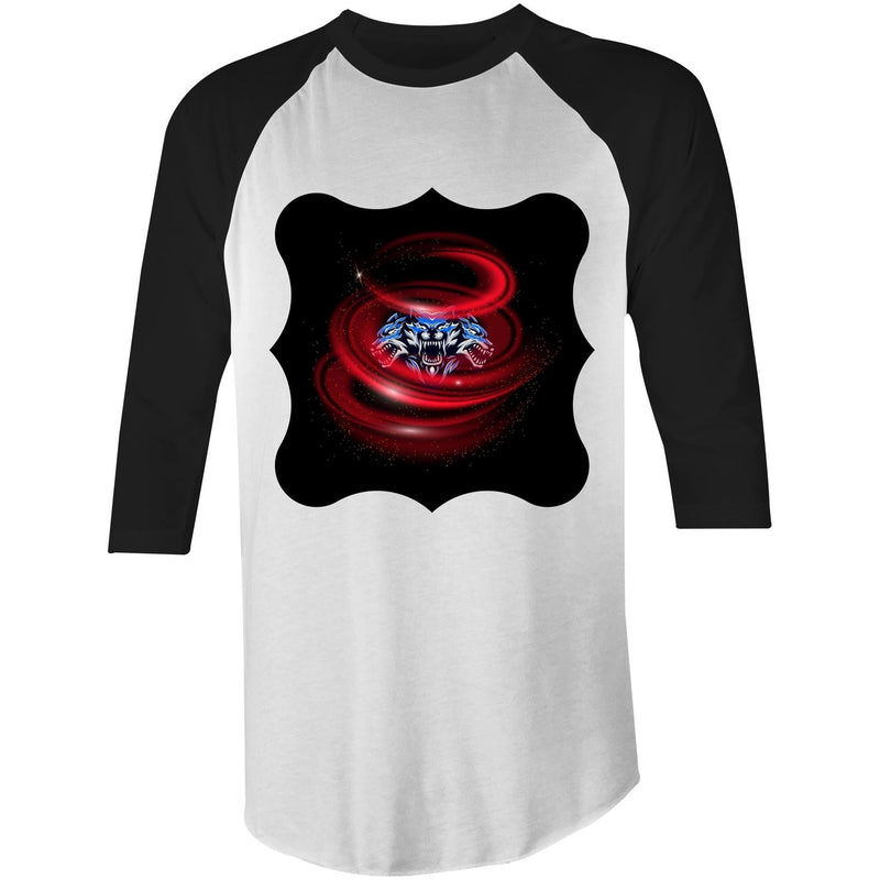 Cerberus Swirl AS Colour Raglan 3/4 Sleeve TShirt Ogo Merch