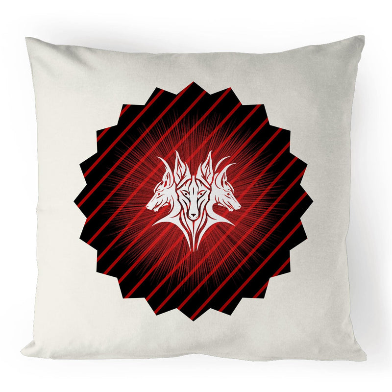 Glowing Cerberus 100% Linen Cushion Cover Ogo Merch