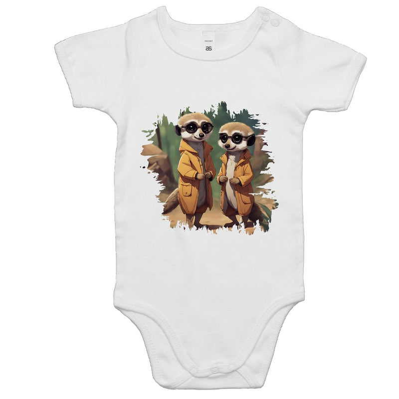 Cool Meerkats AS Colour Mini Me - Baby Onesie Romper Ogo Merch