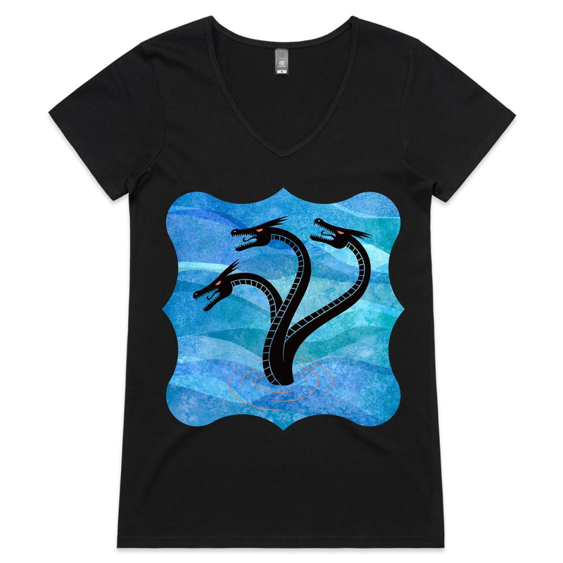 Ocean Hydra AS Colour Bevel Womens VNeck TShirt Ogo Merch