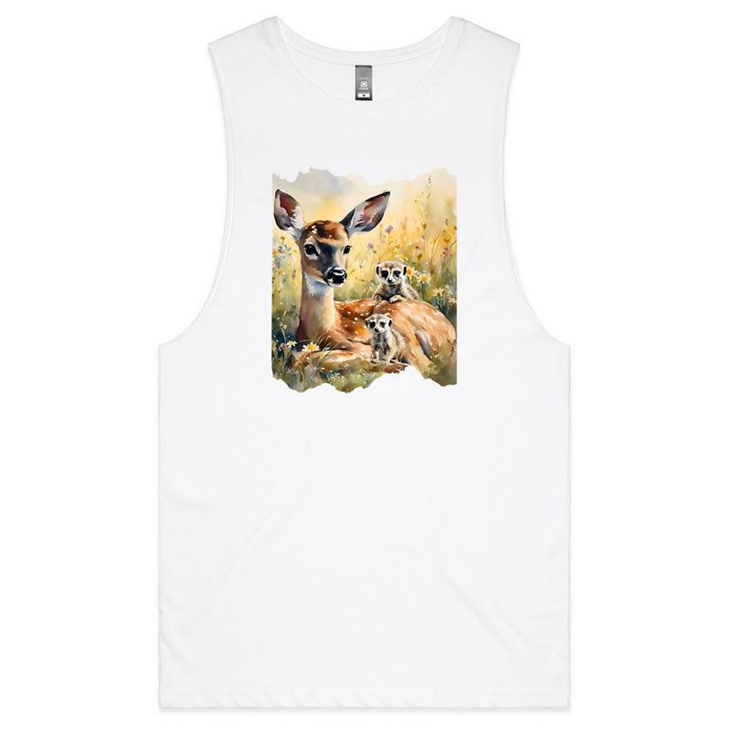 Deer and Meerkat Barnard - Mens Tank Top Tee Ogo Merch