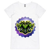 Green Hydra AS Colour Bevel Womens VNeck TShirt