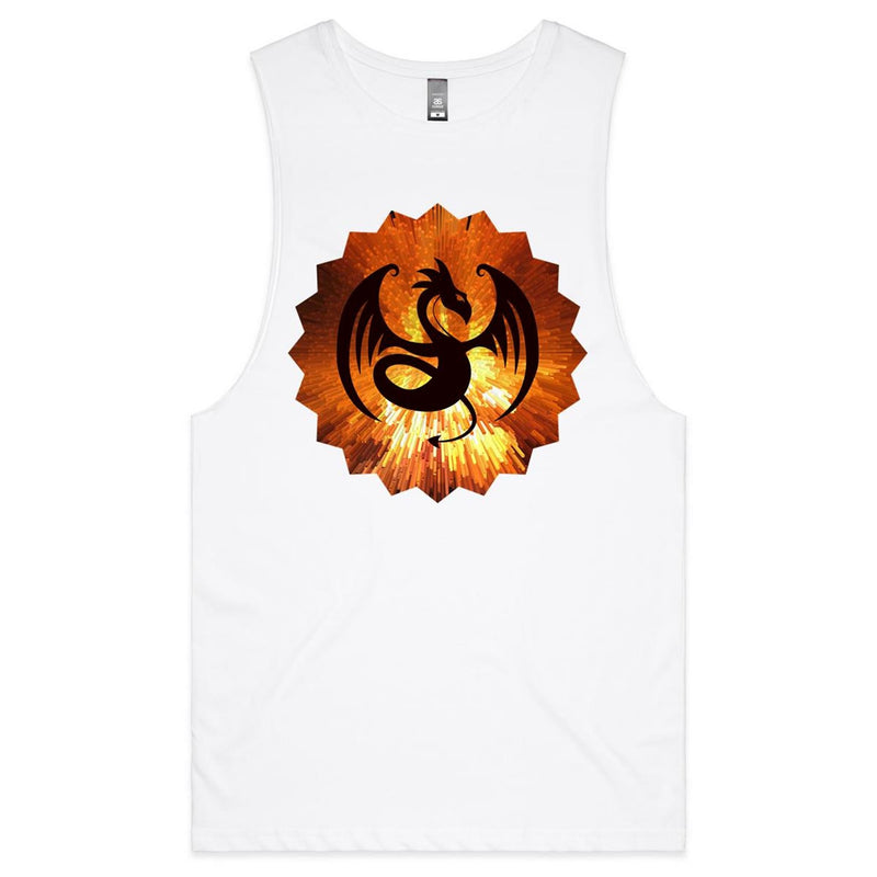 Volcanic Dragon AS Colour Barnard Mens Tank Top Tee Ogo Merch