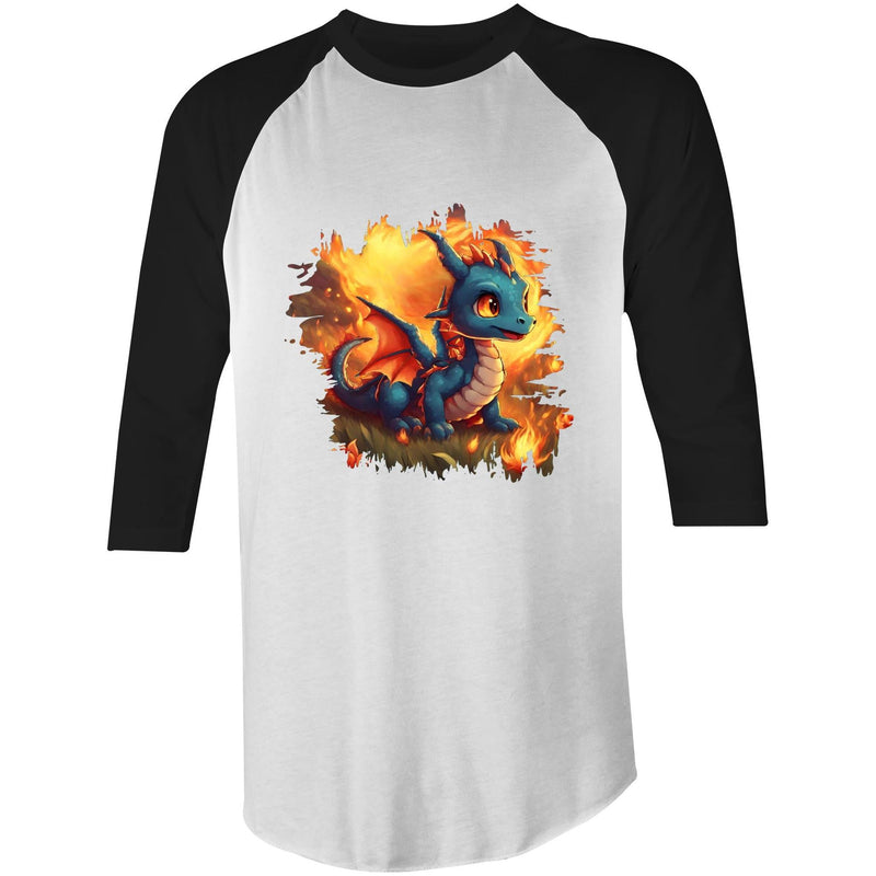 Baby Dragon AS Colour Raglan 3/4 Sleeve Tshirt Ogo Merch