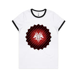 Glowing Cerberus AS Colour Women's Ringer Tee