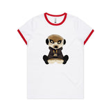 Meerkat in Hoodie AS Colour Women's Ringer Tee