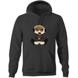 Meerkat in Hoodie AS Colour Stencil - Pocket Hoodie Sweatshirt