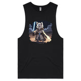 Wolf with Lightsaber AS Colour Barnard Mens Tank Top Tee