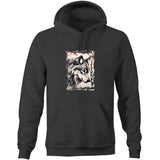 Wolf and Flowers AS Colour Stencil Pocket Hoodie Sweatshirt