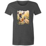 Deer and Meerkats AS Colour - Women's Maple Tee