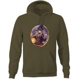 Flame Witch AS Colour Stencil - Pocket Hoodie Sweatshirt