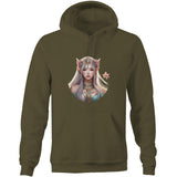 Mythical Elf AS Colour Stencil - Pocket Hoodie Sweatshirt