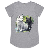 Two Wolves AS Colour Mali - Womens Scoop Neck T-Shirt