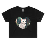 Cat in Heart Women's Crop Tee