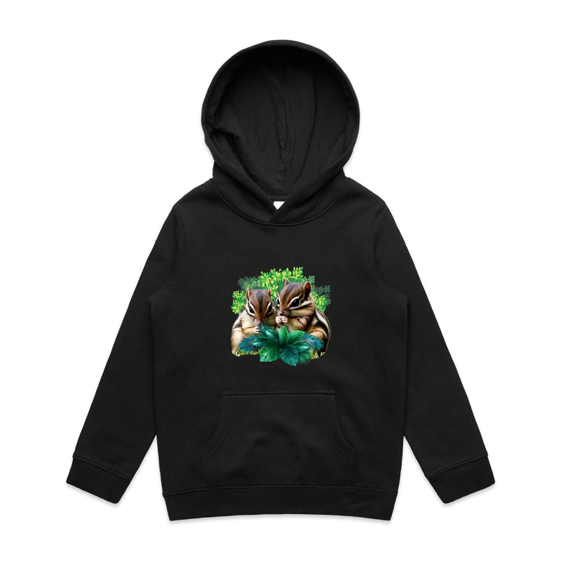 Cute Chipmunks AS Colour - Youth Supply Hood Ogo Merch