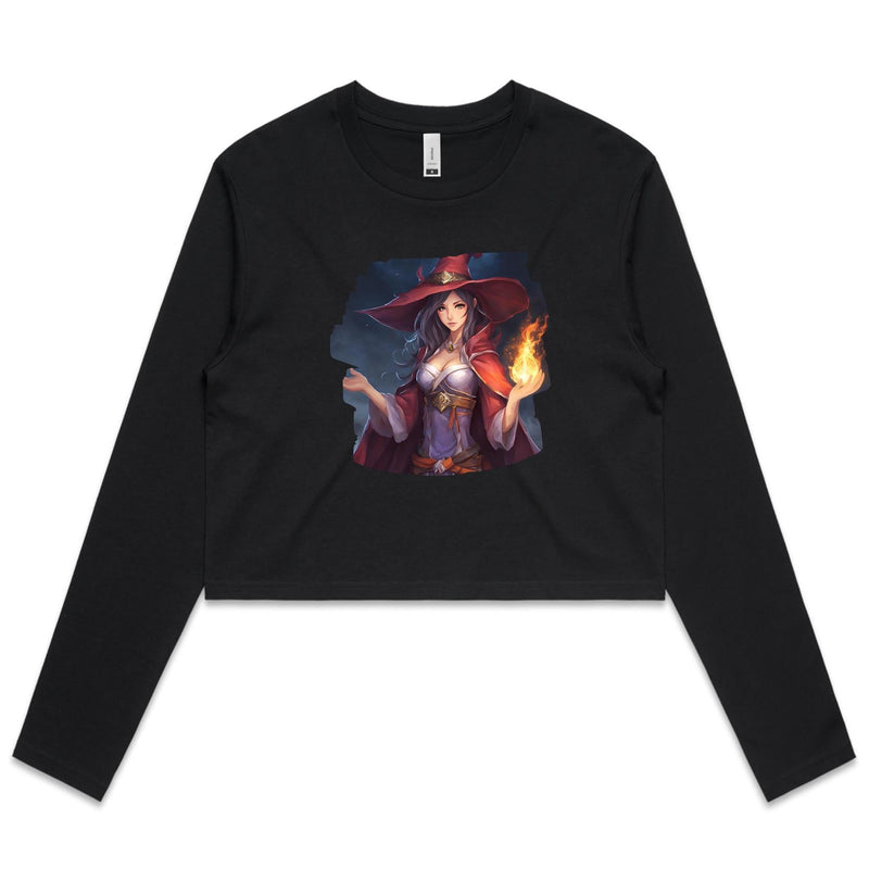 Witch AS Colour - Women's Long Sleeve Crop Tee Ogo Merch
