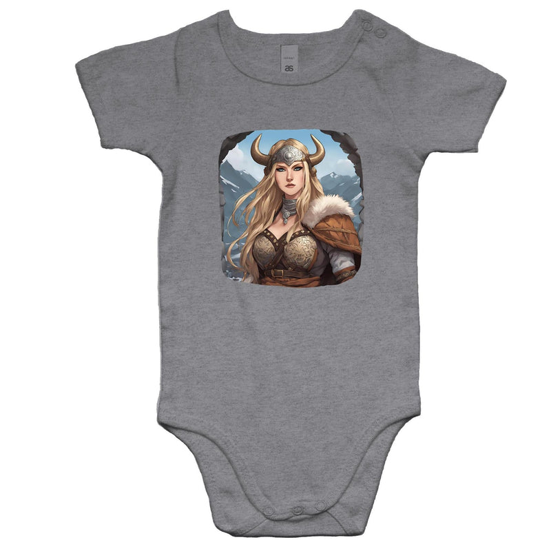 Viking Girl AS Colour Mini Me - Baby Onesie Romper Ogo Merch