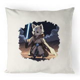 Wolf with Lightsaber 100% Linen Cushion Cover