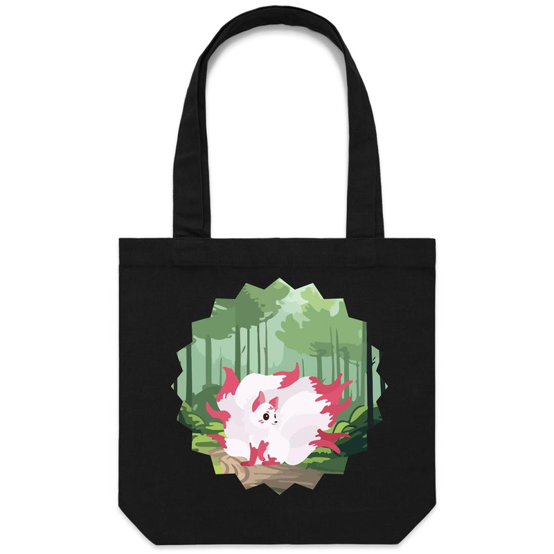 Forest Nine Tailed Fox Canvas Tote Bag Ogo Merch