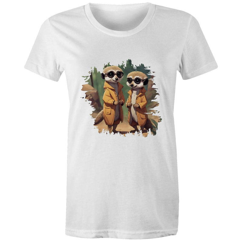 Cool Meerkats AS Colour - Women's Maple Organic Tee Ogo Merch