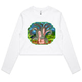 Swamp Hydra AS Colour Women's Long Sleeve Crop Tee