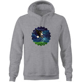 Lightning Eagle AS Colour Stencil - Pocket Hoodie Sweatshirt