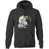 Two Wolves AS Colour Stencil Pocket Hoodie Sweatshirt