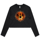 Volcanic Dragon AS Colour Women's Long Sleeve Crop Tee