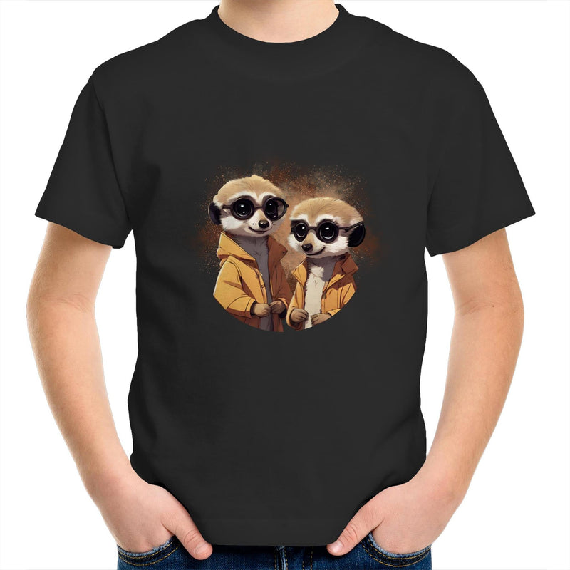 Meerkats in Jackets AS Colour Kids Youth T-Shirt Ogo Merch