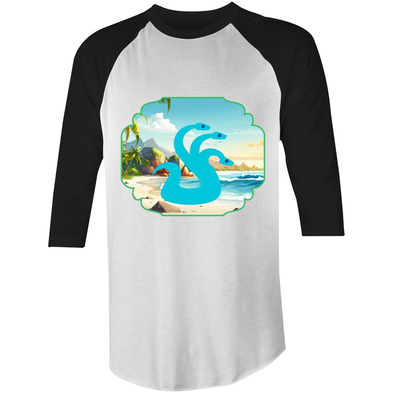 Beach Hydra AS Colour Raglan 3/4 Sleeve TShirt Ogo Merch