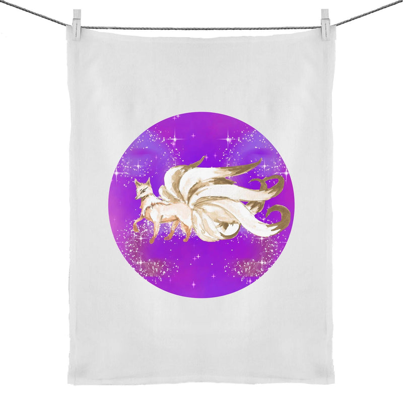 Shining Nine Tailed Fox Cotton Tea Towel Ogo Merch