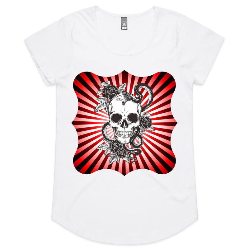 Snake and Skull AS Colour Mali Womens Scoop Neck TShirt Ogo Merch